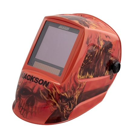 Jackson Safety Premium Graphic Welding Helmet, ADF Variable Shade, Hell Fire 47101